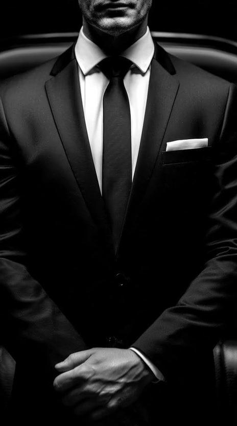 A chauffeur in a dark suit